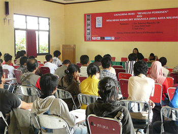 Launch of Hands Off Venezuela in Malang (Indonesia)